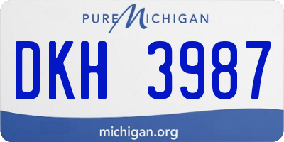 MI license plate DKH3987