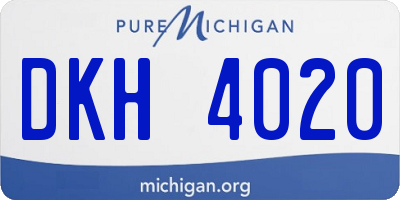 MI license plate DKH4020