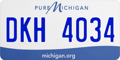 MI license plate DKH4034