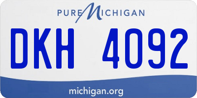 MI license plate DKH4092