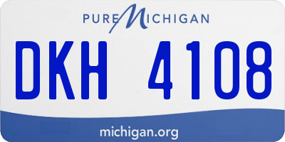 MI license plate DKH4108