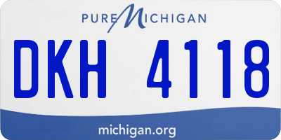 MI license plate DKH4118
