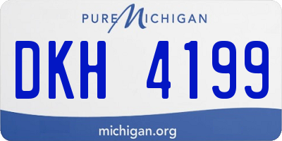 MI license plate DKH4199