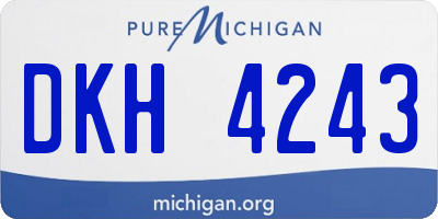 MI license plate DKH4243