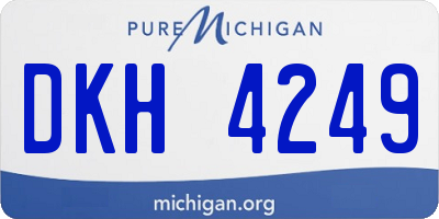 MI license plate DKH4249