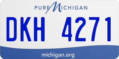 MI license plate DKH4271
