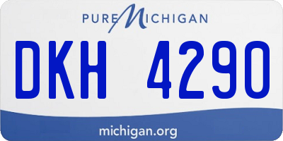 MI license plate DKH4290