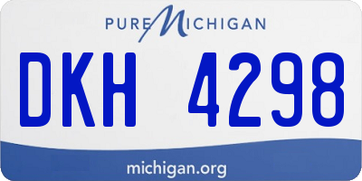 MI license plate DKH4298
