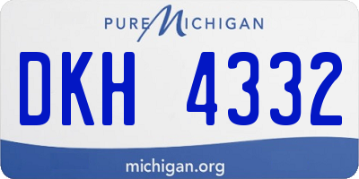MI license plate DKH4332