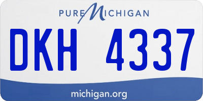MI license plate DKH4337