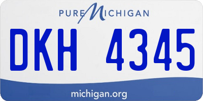 MI license plate DKH4345
