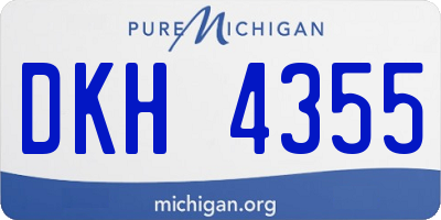 MI license plate DKH4355