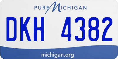 MI license plate DKH4382