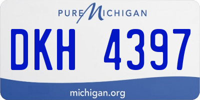 MI license plate DKH4397