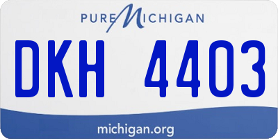 MI license plate DKH4403