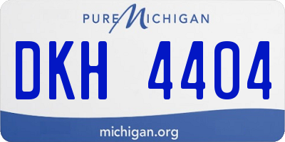 MI license plate DKH4404