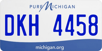 MI license plate DKH4458