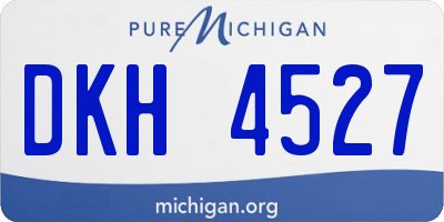 MI license plate DKH4527