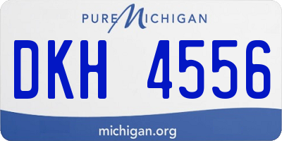 MI license plate DKH4556