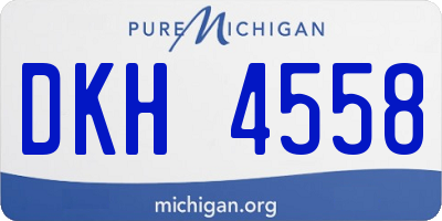 MI license plate DKH4558