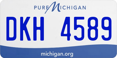 MI license plate DKH4589