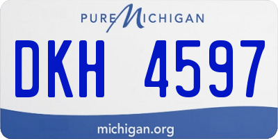 MI license plate DKH4597