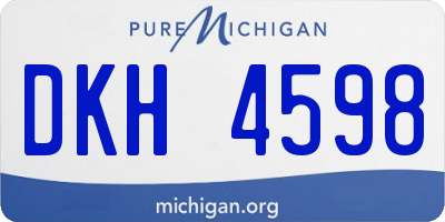 MI license plate DKH4598
