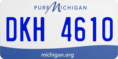 MI license plate DKH4610