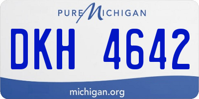 MI license plate DKH4642