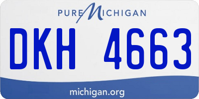 MI license plate DKH4663