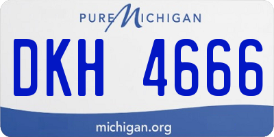 MI license plate DKH4666