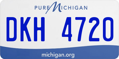 MI license plate DKH4720