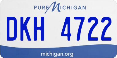 MI license plate DKH4722