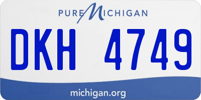 MI license plate DKH4749