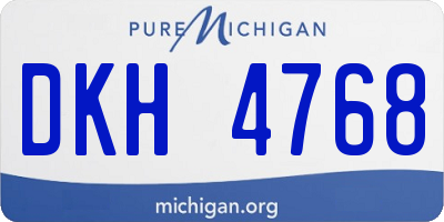 MI license plate DKH4768