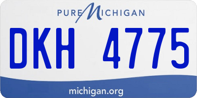MI license plate DKH4775