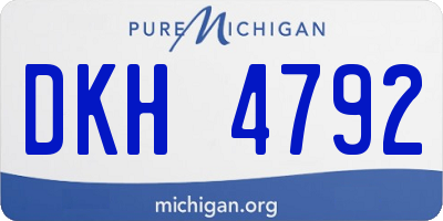 MI license plate DKH4792