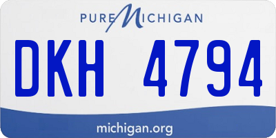 MI license plate DKH4794