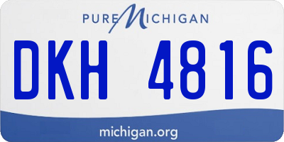 MI license plate DKH4816