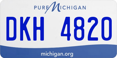 MI license plate DKH4820