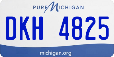MI license plate DKH4825