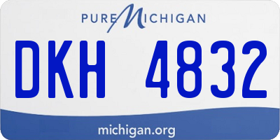 MI license plate DKH4832