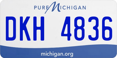 MI license plate DKH4836