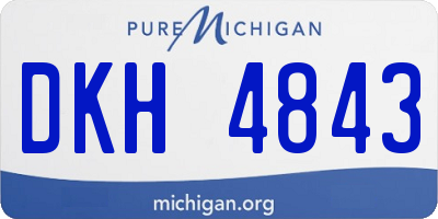 MI license plate DKH4843