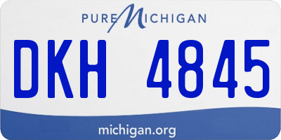 MI license plate DKH4845