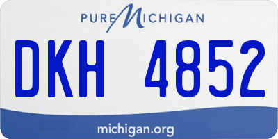 MI license plate DKH4852