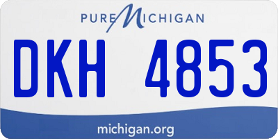 MI license plate DKH4853