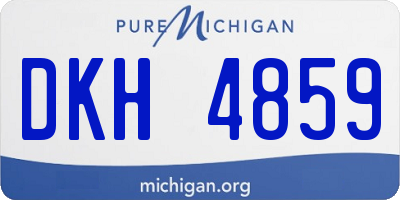 MI license plate DKH4859