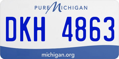 MI license plate DKH4863