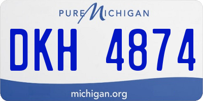 MI license plate DKH4874
